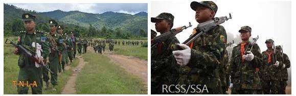 RCSS နှင့် TNLA တပ်ဖွဲ့များ ( ဓာတ်ပုံ - အင်တာနက် )